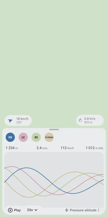 Several flights on one map on Android
