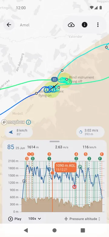 Thermals on the map on Android
