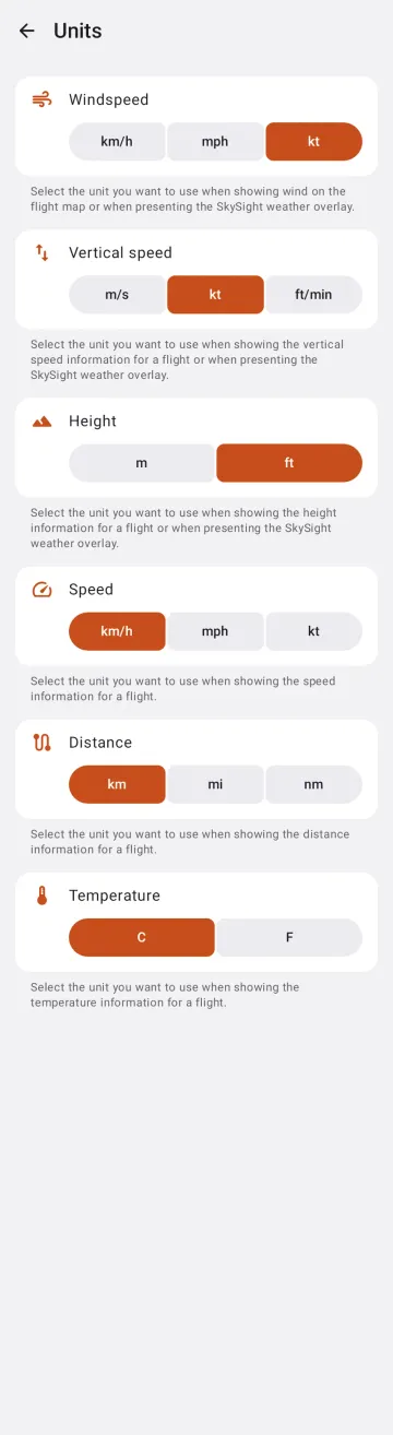 Units on Android