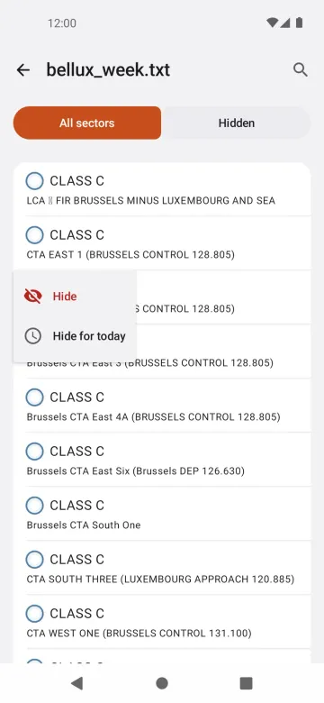 Hidden airspace on Android