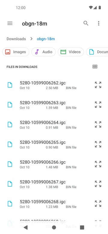 Import from files on Android