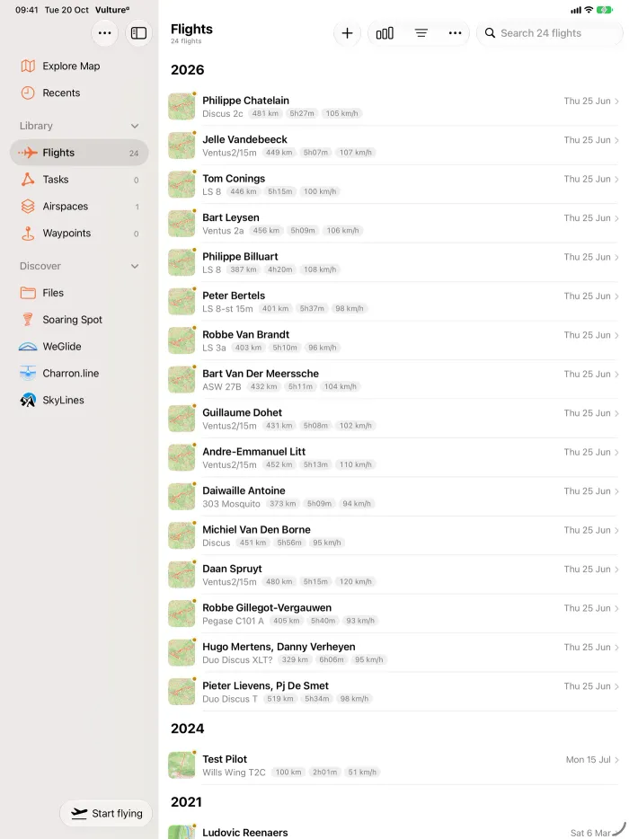 Logbook on iPad