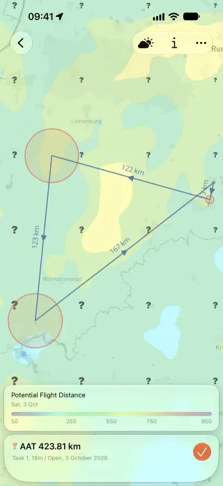 SkySight forecasts on iPhone