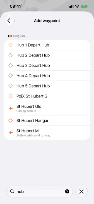 Waypoint search and editing on iPhone
