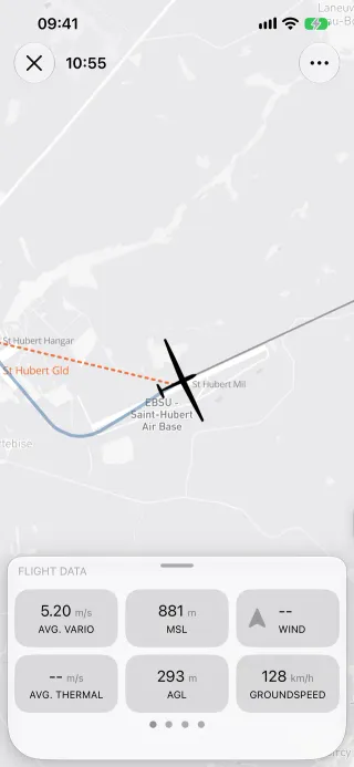 Record a flight on iPhone
