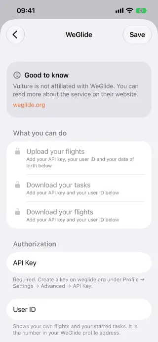 WeGlide on iPhone