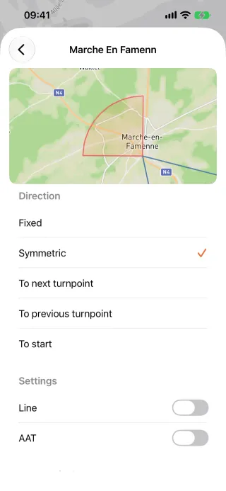 Observation zones on iPhone