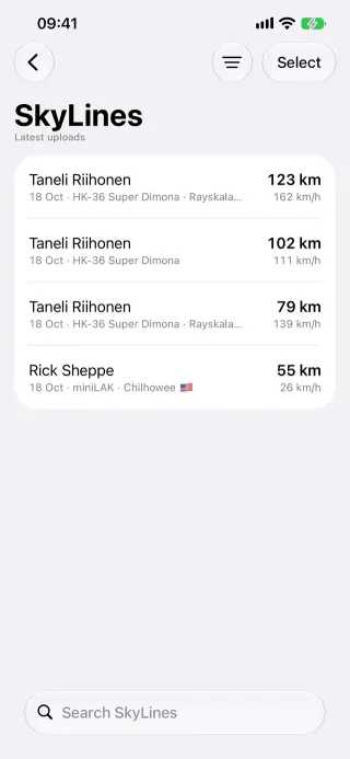 SkyLines on iPhone