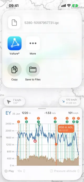 Share a flight on iPhone