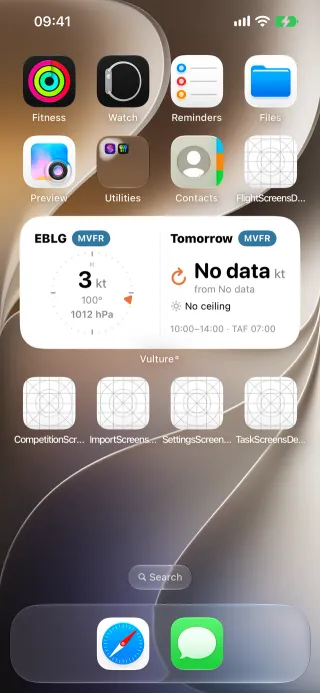 Weather widgets on iPhone