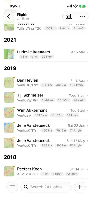 Logbook on iPhone