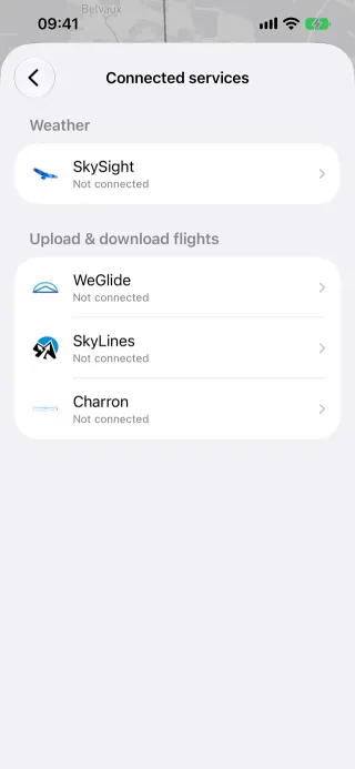 Connected services on iPhone