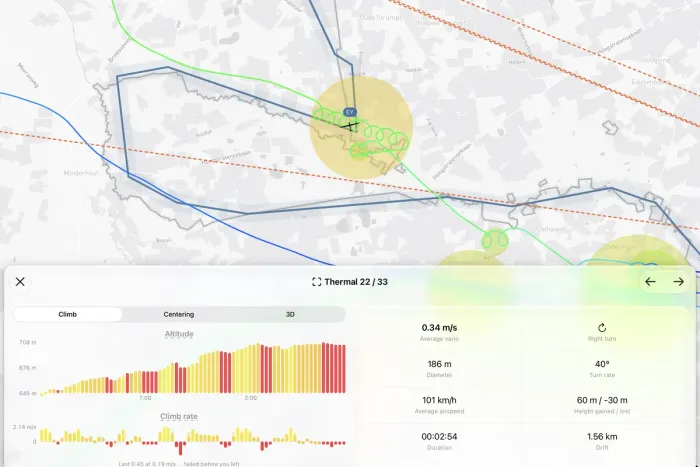 Thermals on the map on Mac